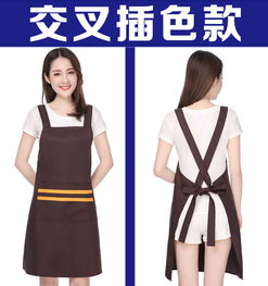 围裙定制logo印字印广告男士韩版时尚围裙工作服厨房女