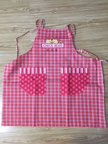 围裙定做 时尚可爱的布袋熊卡通图案背带韩式围裙wq1503